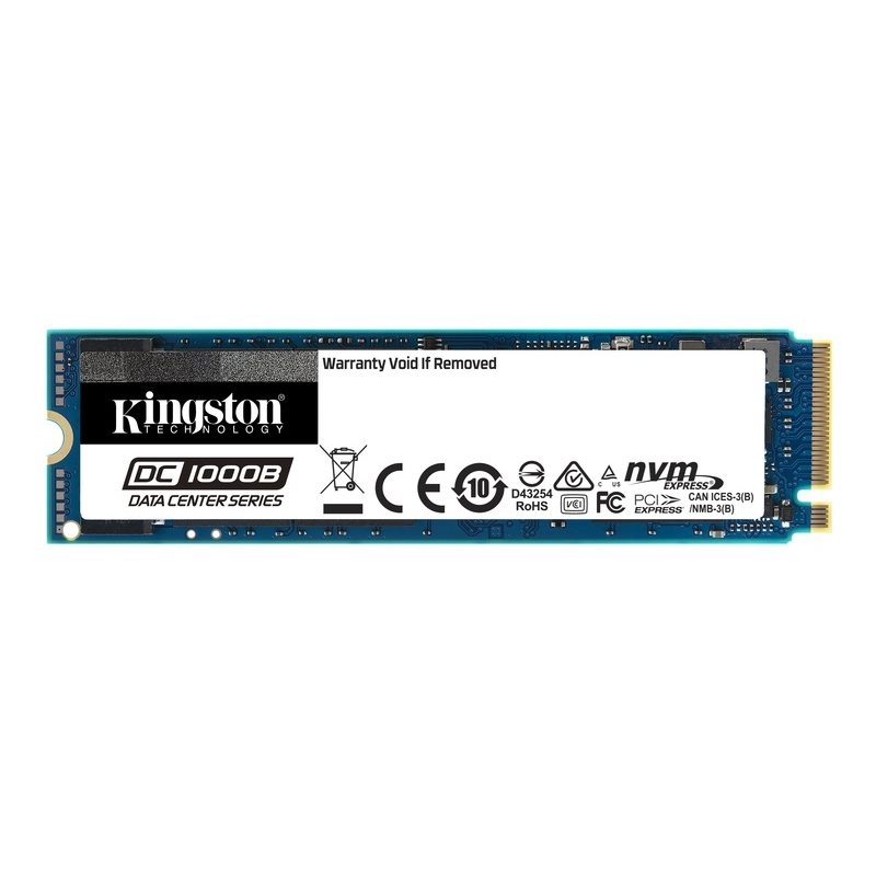 Kingston 480GB Data Center DC1000B NVMe SSD -levy, M.2 2280, 3D TLC, 3200/565 MB/s