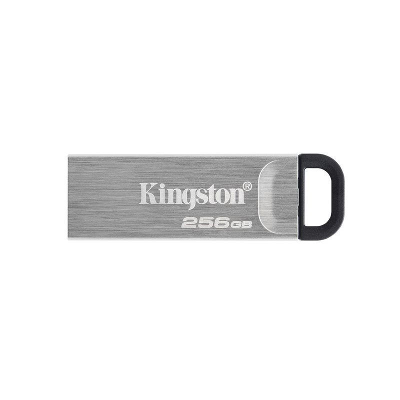 Kingston 256GB DataTraveler Kyson, USB 3.2 Gen1 -muistitikku, 200/60 MB/s, harmaa/musta