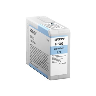 Epson T8505 -mustepatruuna, vaalea syaani, 80 ml