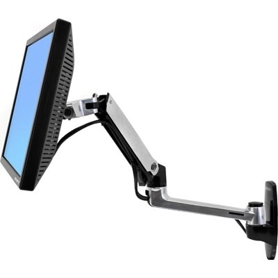 Ergotron ≤34" LX Wall Monitor Arm, -seinäteline näytölle, kiilloitettu alumiini