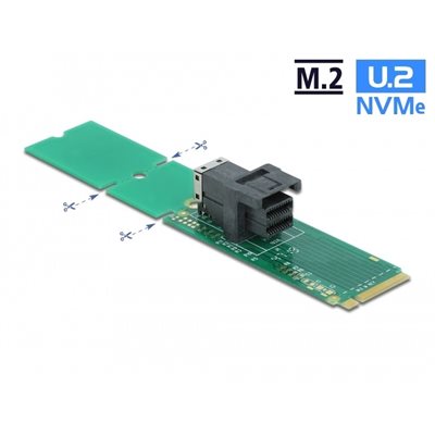 DeLock M.2 Key M -> SFF-8643 NVMe 22110 / 2280 / 2260 -adapteri