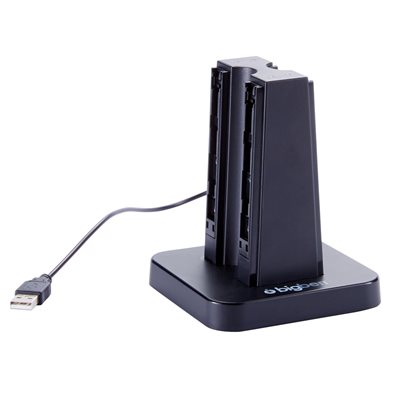 BigBen Quad Charger -latausteline Joy-Con -ohjaimille, Nintendo Switch, musta