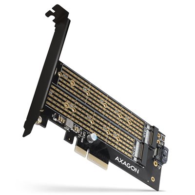 AXAGON (Outlet) PCEM2-D, NVMe M.2 + NGFF M.2 -adapteri, PCIE x4 + SATA