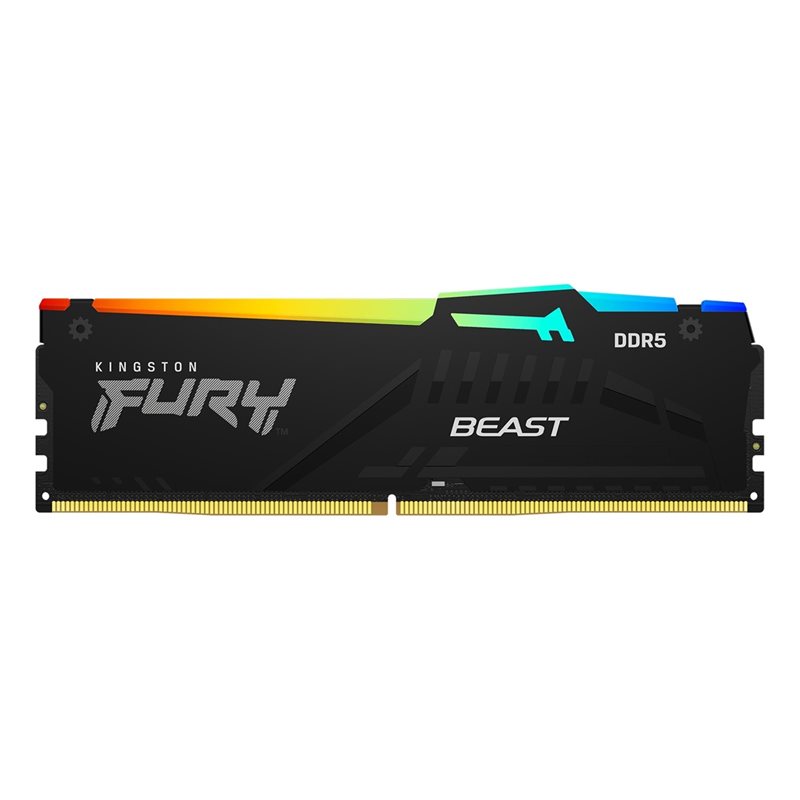 Kingston 16GB (1 x 16GB) FURY Beast RGB, DDR5 6000MHz, CL30, 1.35V, musta - Kuva 2