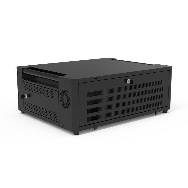 Port Designs Lukittava latauskaappi 6:lle USB-C 15.6" kannettavalle tietokoneelle, musta - Kuva 2