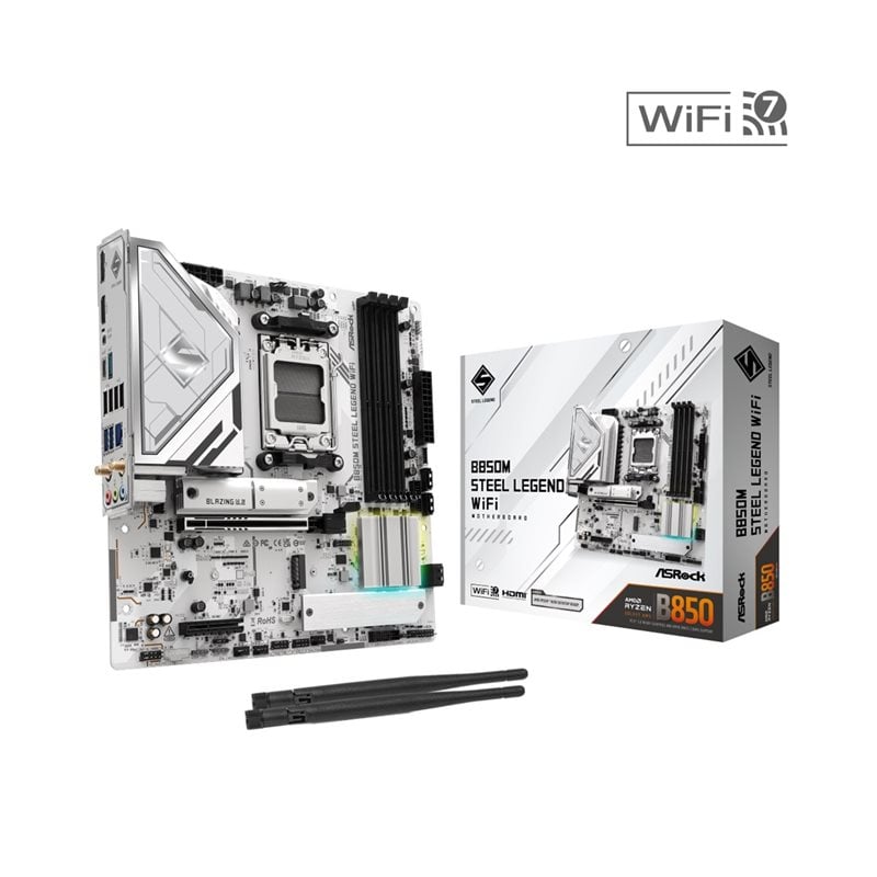 ASRock B850M Steel Legend WiFi, mATX-emolevy