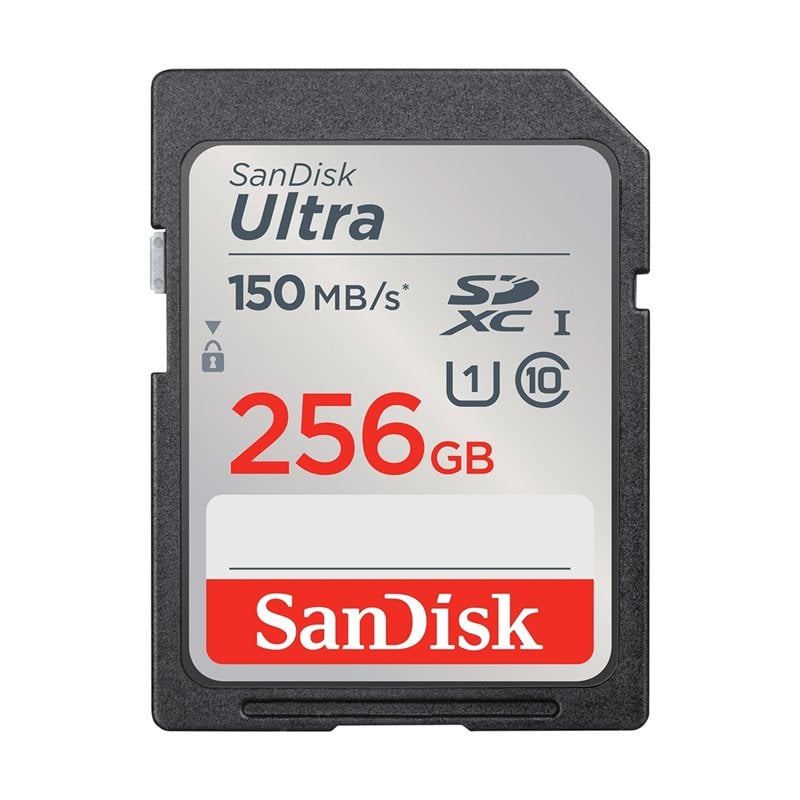 Sandisk 256GB Ultra, SDXC -muistikortti, UHS-I U1, 150 MB/s