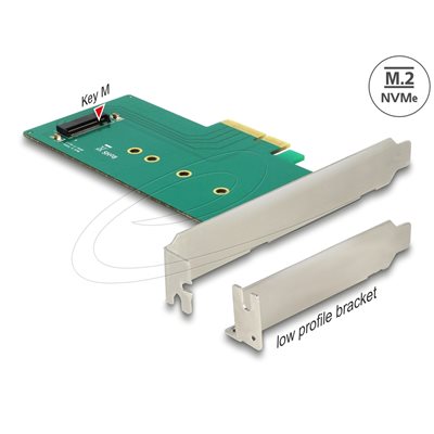 DeLock PCI Express x4 Card > 1x internal NVMe M.2 Key M 110 mm - Low Profile Form Factor