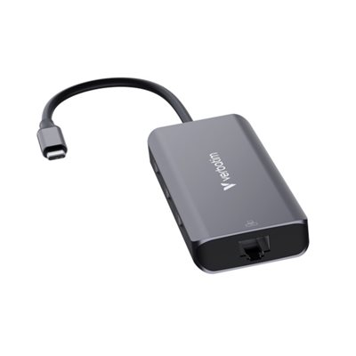 Verbatim 3.2 Gen1 6-in-1 USB-C -telakka, harmaa