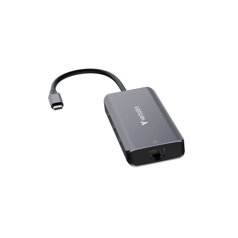 Verbatim 3.2 Gen1 6-in-1 USB-C -telakka, harmaa