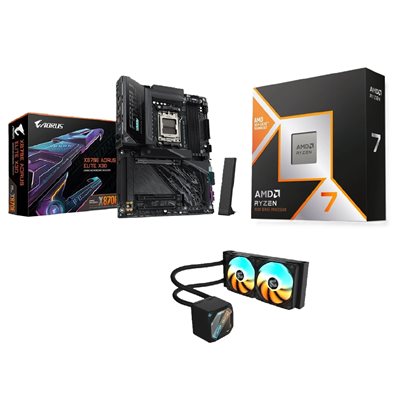 Gigabyte X870E AORUS ELITE X3D + Ryzen 7 9800X3D -tuotepaketti