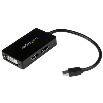 StarTech.com Mini DisplayPort 1.2 -> DVI-D / HDMI 1.4 / DisplayPort 1.2 -adapteri, musta