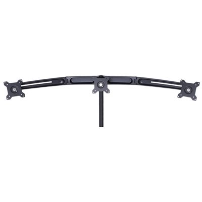 Multibrackets 15-24" x3 VESA Desktopmount Triple Stand Expansion Kit, musta