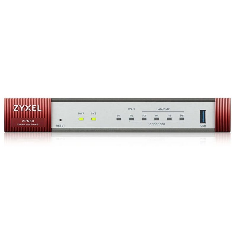ZyXEL ZyWall VPN50 VPN -palomuuri, harmaa/punainen - Kuva 2