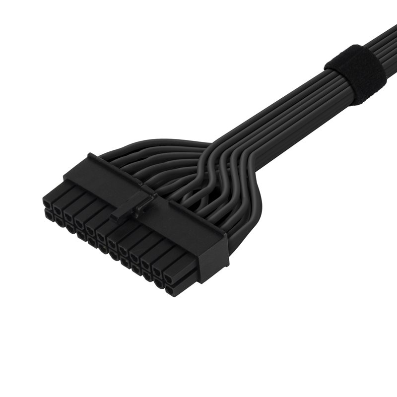 SilverStone PP06BE-MB35, ATX 24-pin -> 24-pin -virtakaapeli, 350mm, musta - Kuva 2