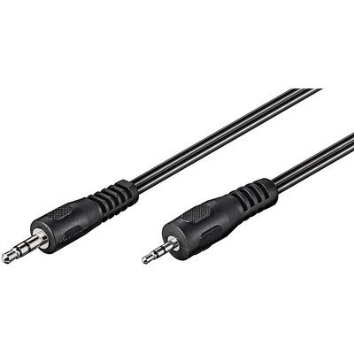 MicroConnect 2,5mm - 3,5mm -äänikaapeli, 2m, musta