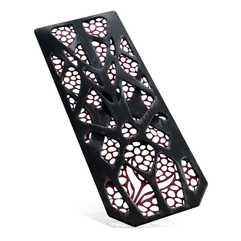 PowerColor GENERATIVE Swappable Backplate, näytönohjaimen vaihdettava taustalevy, musta/punainen