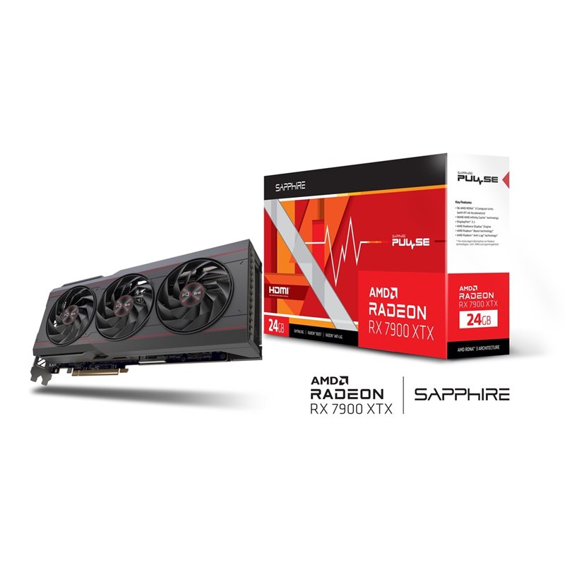 Sapphire (Outlet) Radeon RX 7900 XTX PULSE -näytönohjain, 24GB GDDR6