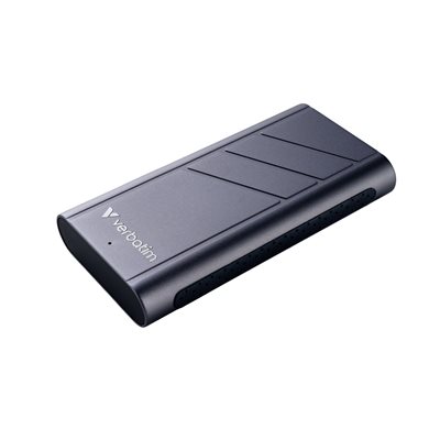 Verbatim 1TB TurboMetal, ulkoinen SSD-levy, USB4-C, 3700/3600 MB/s, harmaa