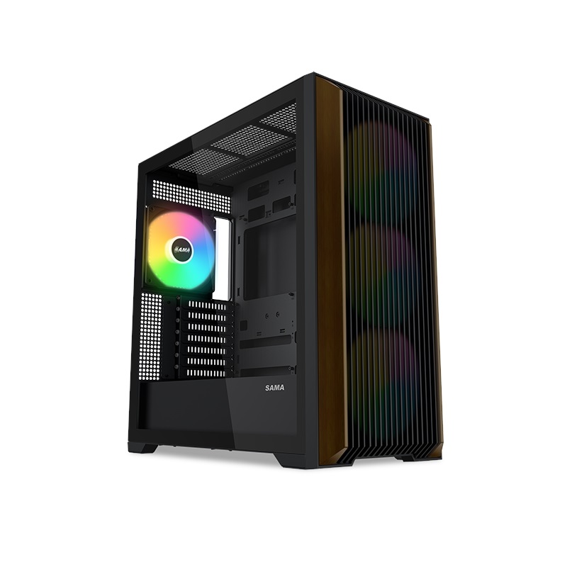 SAMA Z60 Black, ikkunallinen miditornikotelo, musta