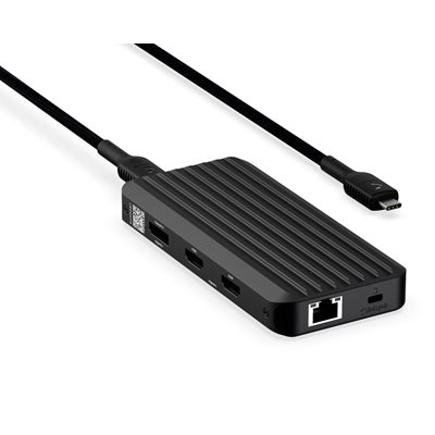 Unisynk 3.2 Gen2 USB-C 10-in-1 -telakka v3, musta