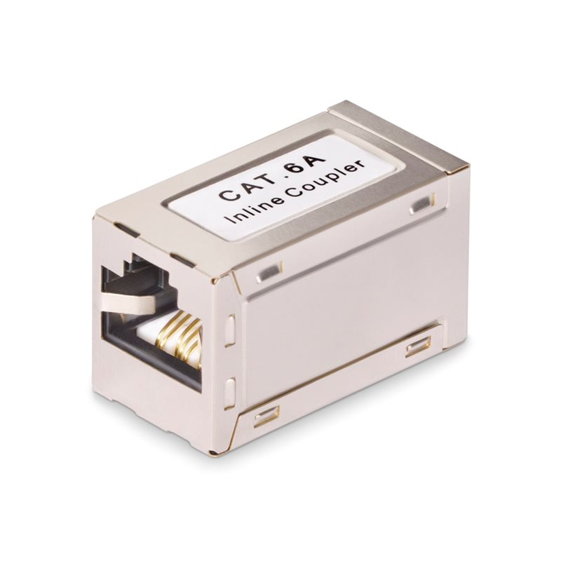 StarTech.com Cat6a RJ‑45 ‑jatkoliitin suojatulle kaapelille, naaras–naaras, T568B, hopea