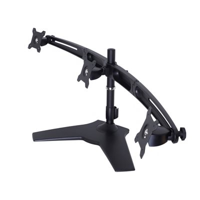 Multibrackets 15-24" x3 VESA Desktopmount Triple Stand, pöytäteline kolmelle näytölle, musta