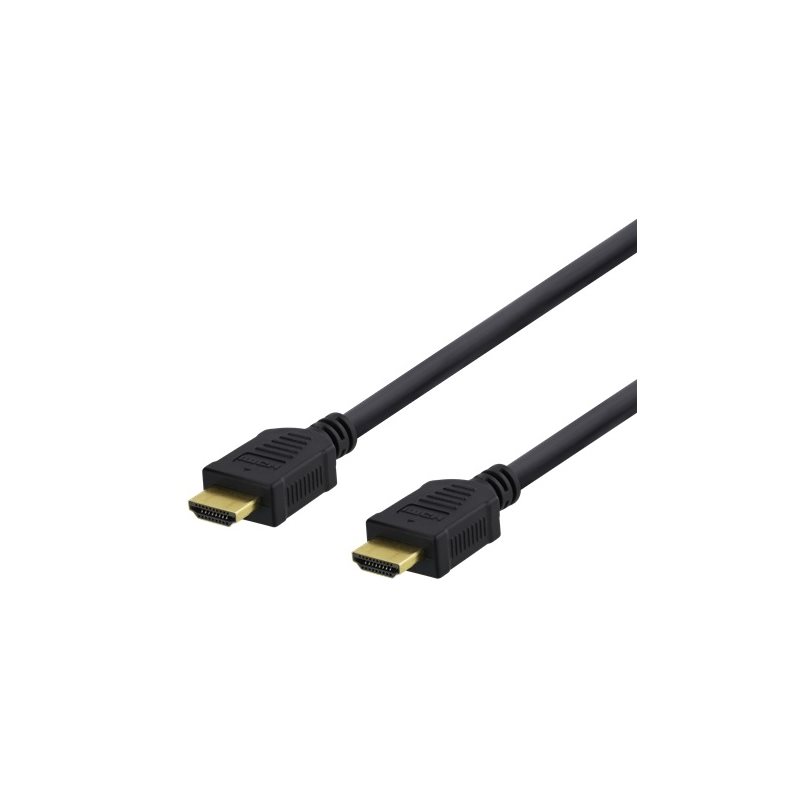 Deltaco 2.0 HDMI -näyttökaapeli, 3m, musta