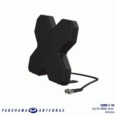 Panorama DMM-7-38, 4G/5G MiMo -antenni, 2 x TS-9, musta