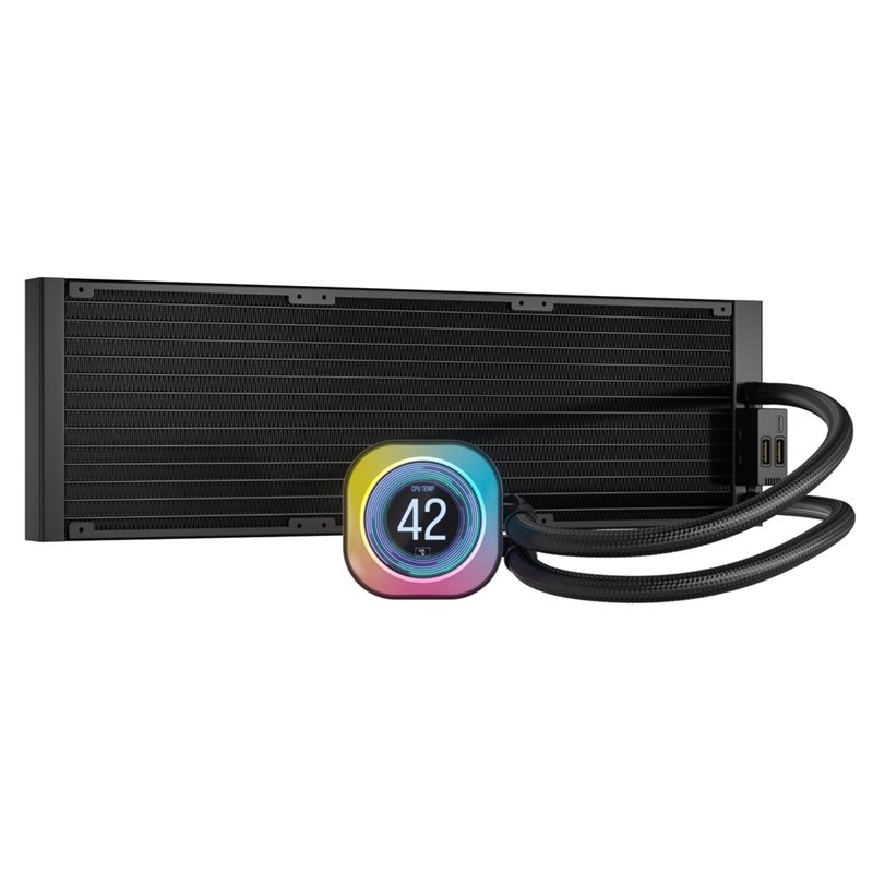 Corsair iCUE LINK H170i LCD, 420mm AIO-nestejäähdytysratkaisu prosessorille, musta - Kuva 2