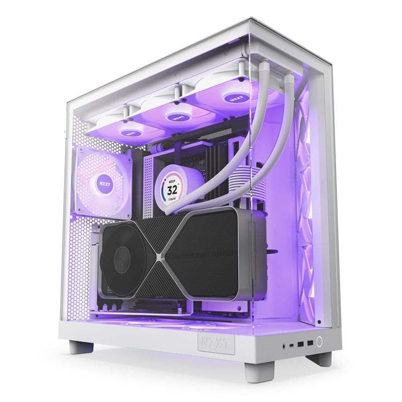NZXT H6 Flow RGB, ikkunallinen miditornikotelo, valkoinen - Kuva 2