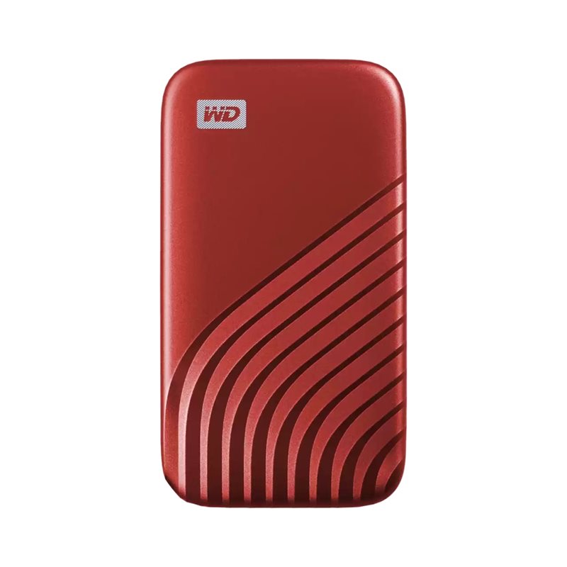 Western Digital 1TB My Passport SSD, ulkoinen SSD-levy, USB 3.2 Gen 2, punainen