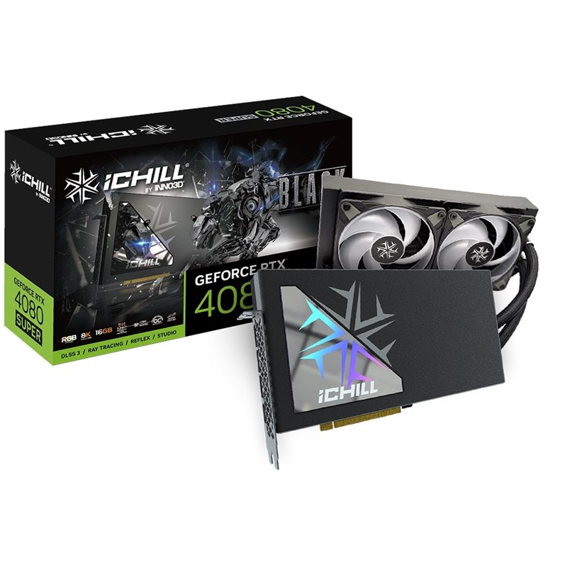 INNO3D GeForce RTX 4080 SUPER iCHILL BLACK -näytönohjain, 16GB GDDR6X