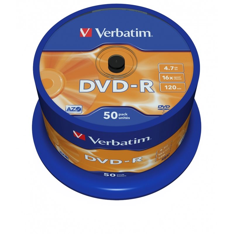 Verbatim DVD-R 4,7GB/120min, 16x, spindle, 50kpl