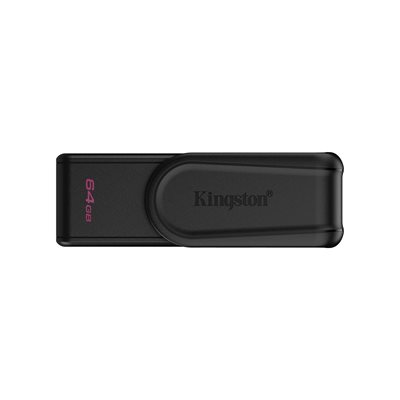 Kingston 64GB DataTraveler Exodia S, 3.2 Gen1 USB-A -muistitikku, musta