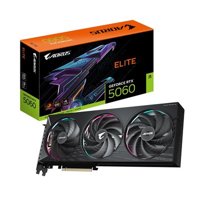 Gigabyte GeForce RTX 5060 AORUS ELITE -näytönohjain, 8GB GDDR7