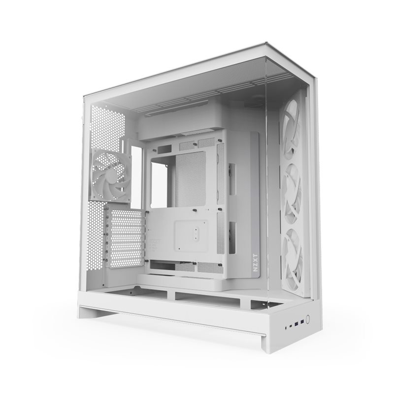 NZXT H9 Flow RGB (2025), ikkunallinen miditornikotelo, valkoinen