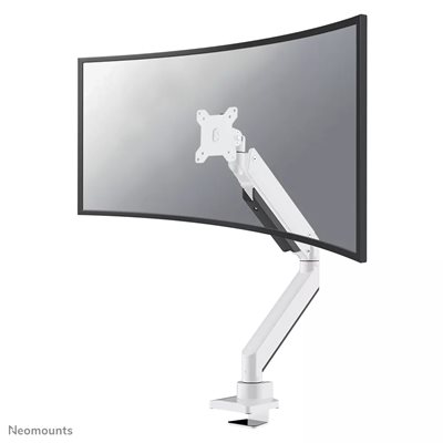 Neomounts 10-49" Select Monitor Desk Mount For Curved Screens, näyttövarsi pöydälle, valkoinen