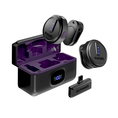 Streamplify MIC GO -langaton mikrofoni, musta