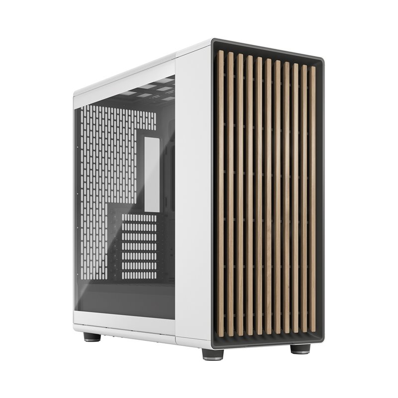 Fractal Design (Outlet) North XL - Chalk White TG Clear, ikkunallinen miditornikotelo, valkoinen