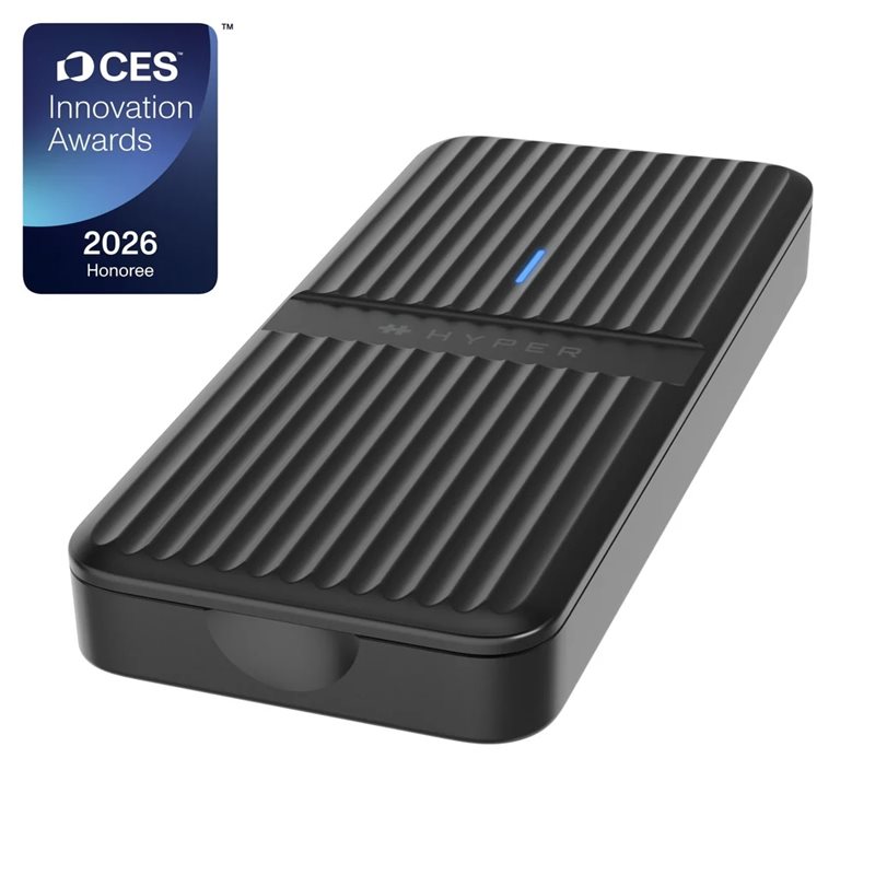 Targus HyperDrive Next USB4 M.2 PCIe ulkoinen kotelo, harmaa/musta