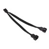 Phobya Y-kaapeli 4-pin PWM -> 2 x 4-pin PWM, 10cm, musta