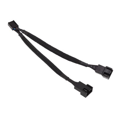 Phobya Y-kaapeli 4-pin PWM -> 2 x 4-pin PWM, 10cm, musta