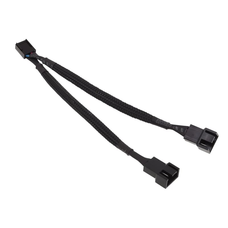 Phobya Y-kaapeli 4-pin PWM -> 2 x 4-pin PWM, 10cm, musta
