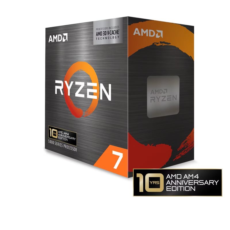 AMD Ryzen 7 5800X3D 10th Anniversary Edition, AM4, 3.4 GHz, 8-Core