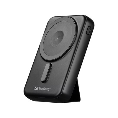Sandberg (Outlet) 10 000mAh Mag Wireless Powerbank, MagSafe/Qi langaton lataus 15W, USB-C PD 20W, USB-A