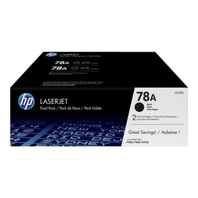 HP LaserJet CE278AD -väriainekasetti, musta, Dual Pack