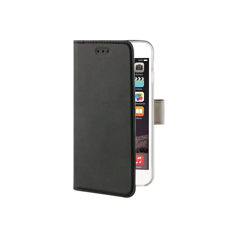 Enjoy Booklet Case Slim -suojakotelo, Apple iPhone 7 / 6 / 6S, musta