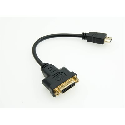 MicroConnect HDMI -> DVI -adapterikaapeli, 0,15m, musta