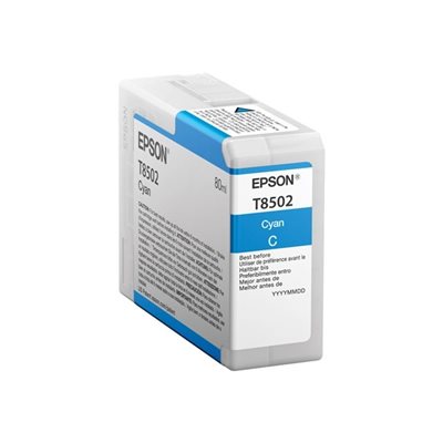 Epson T8502 -mustepatruuna, syaani, 80 ml